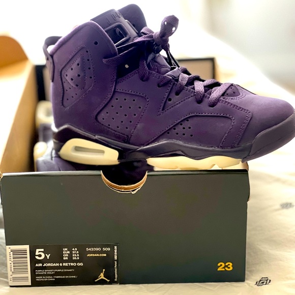 Jordan Other - Jordan 6 retro “purple dynasty “ (GS) sz 5 equivalent to woman’s sz 7